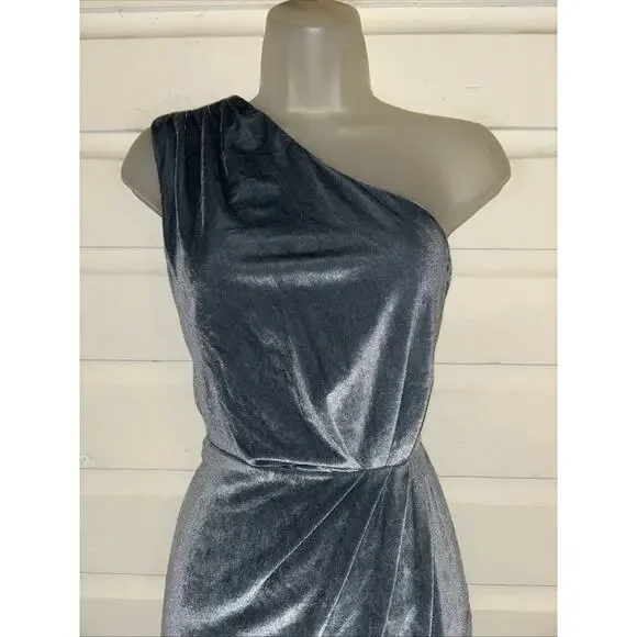 Baltic Born Velvet One Shoulder Dress Size L - Picture 2 of 8